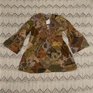 Jaded Gypsy Whimsical Bohemian Boho Fall Renaissance Festival Dress Patchwork